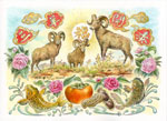 Three Sheep Bringing Bliss 三羊開泰_final_Painted by Lai Ying-Tse_slcw